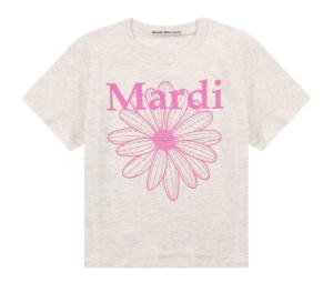 Buy Mardi Mercredi Flowermardi Oatmeal Pink (Slim T-Shirt) at Sasom – Authentic and Ready to Ship