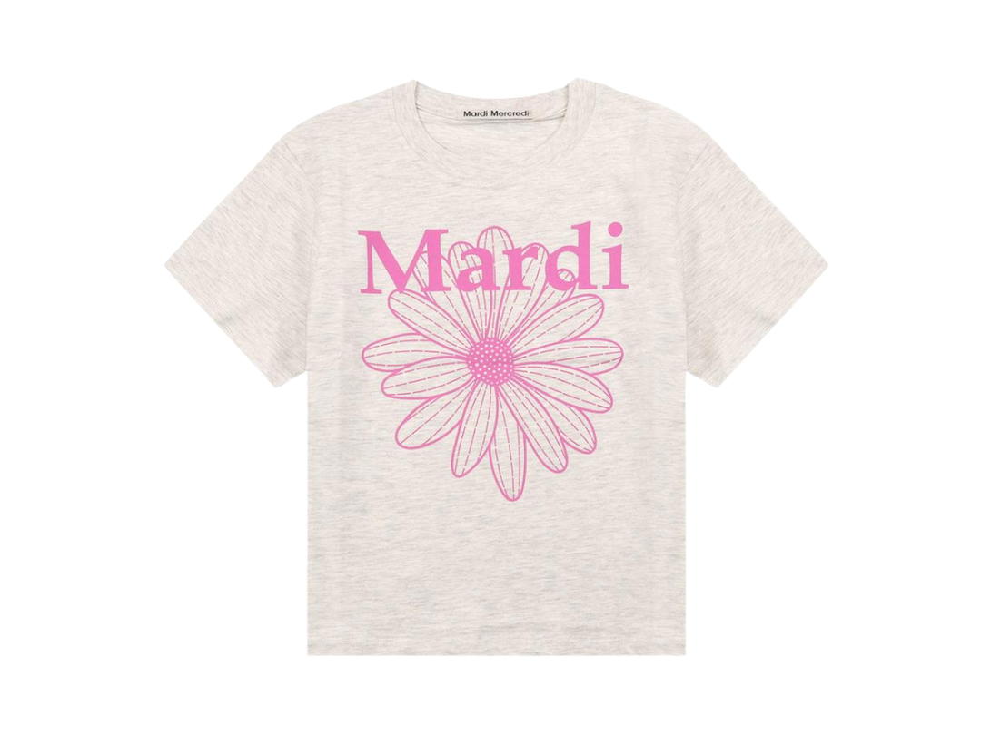 Mardi Mercredi Mardi Mercredi Flowermardi Oatmeal Pink (Slim T-Shirt)