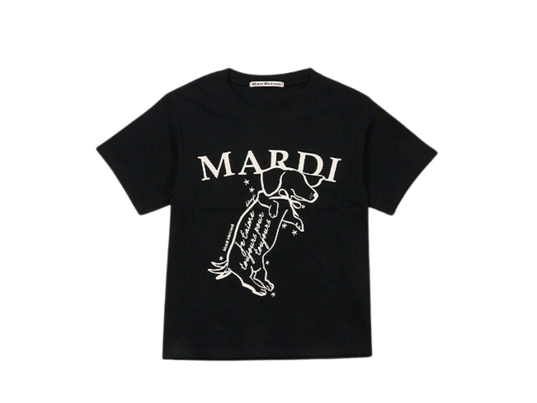Mardi Mercredi Mardi Mercredi Swing The Tail DDANJI Black Cream (Slim T-Shirt)