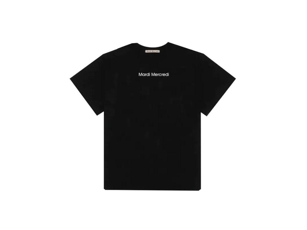 Mardi Mercredi Mardi Mercredi Logo Essential Black Ivory (Slim T-Shirt)