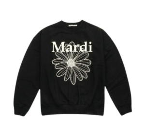 Buy Mardi Mercredi Sweatshirt Flowermardi Black Cream at Sasom – Authentic and Ready to Ship