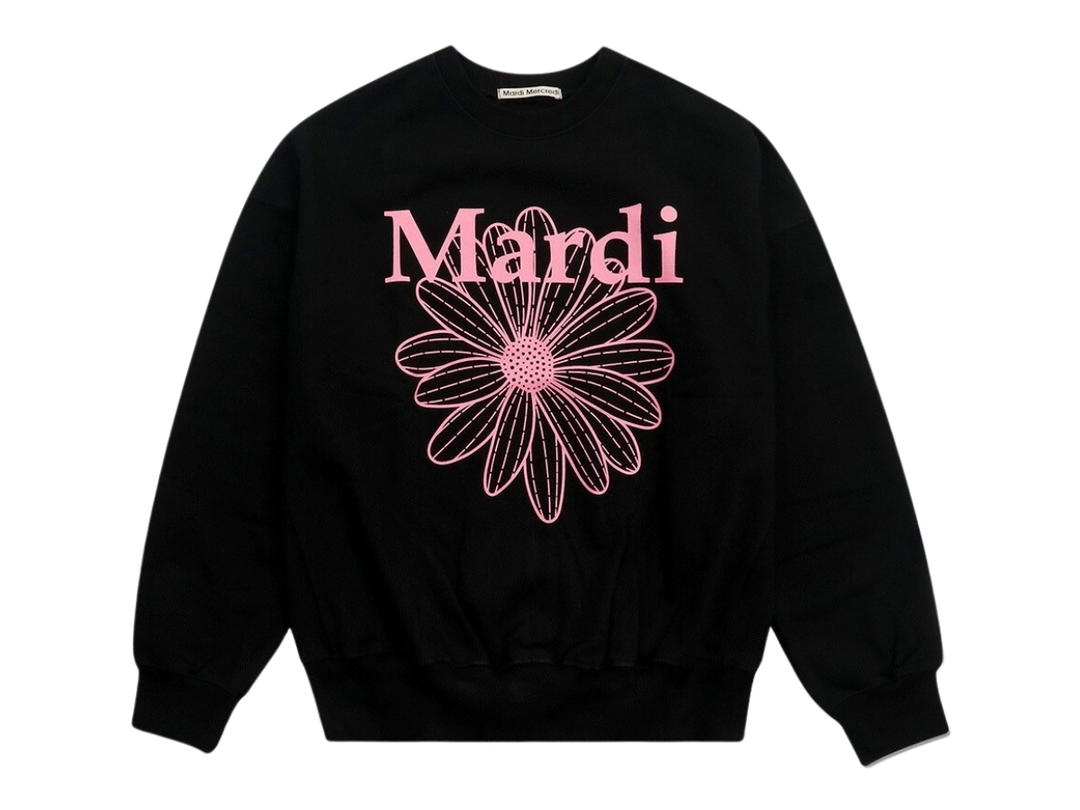 Mardi Mercredi Mardi Mercredi Sweatshirt Flowermardi Black Pink