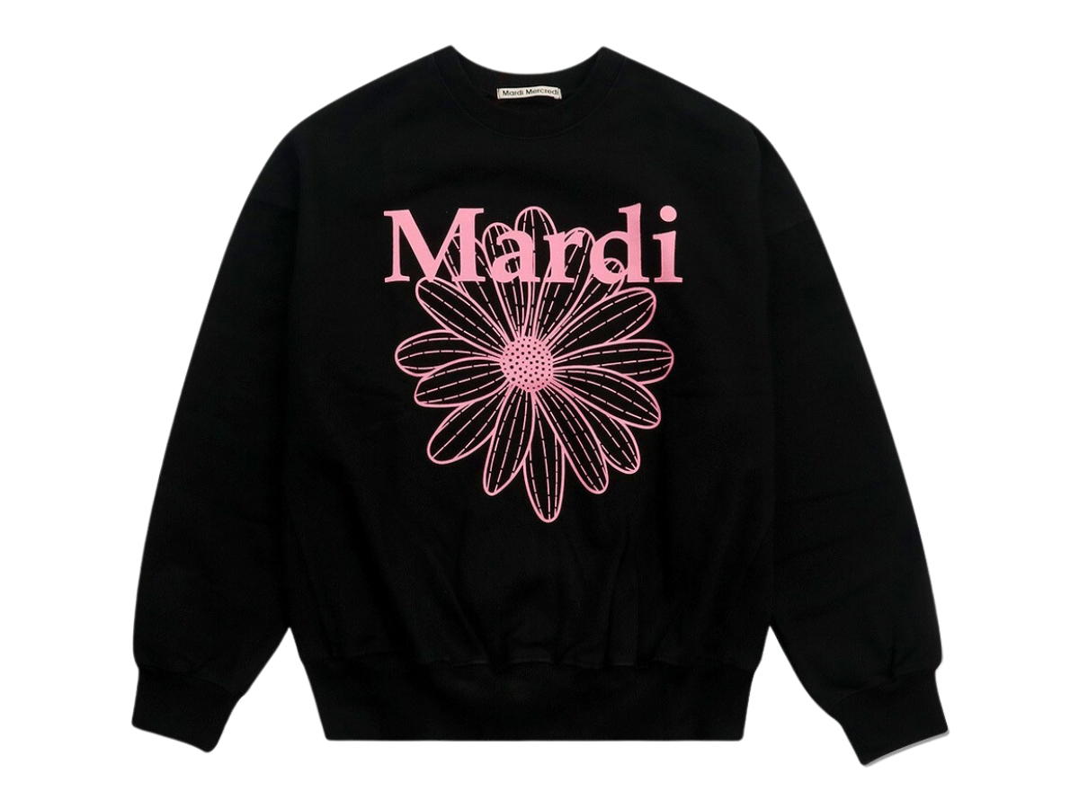 Mardi Mercredi Mardi Mercredi Sweatshirt Flowermardi Black Pink