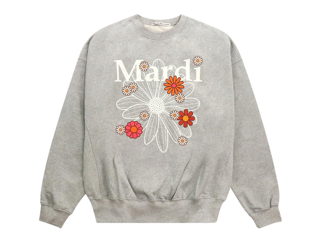 Mardi Mercredi Mardi Mercredi Sweatshirt Flowermardi Blossom Grey Ivory