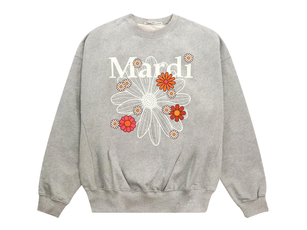 Mardi Mercredi Mardi Mercredi Sweatshirt Flowermardi Blossom Grey Ivory