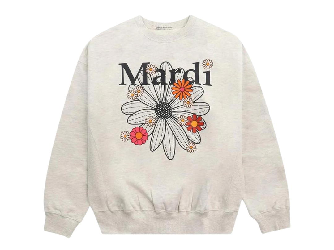 Mardi Mercredi Mardi Mercredi Sweatshirt Flowermardi Blossom Oatmeal Black