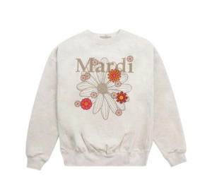 Buy Mardi Mercredi Sweatshirt Flowermardi Blossom Oatmeal Taupe at Sasom – Authentic and Ready to Ship