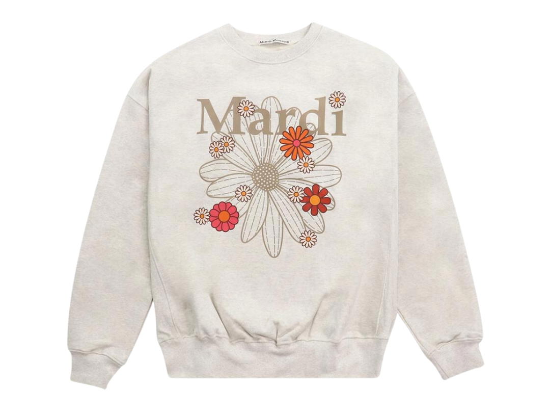 Mardi Mercredi Mardi Mercredi Sweatshirt Flowermardi Blossom Oatmeal Taupe