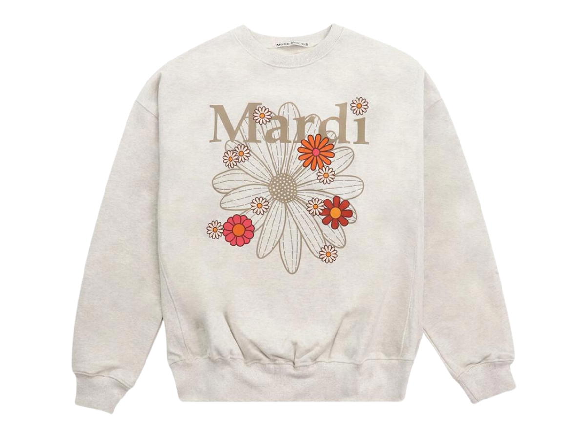 Mardi Mercredi Mardi Mercredi Sweatshirt Flowermardi Blossom Oatmeal Taupe