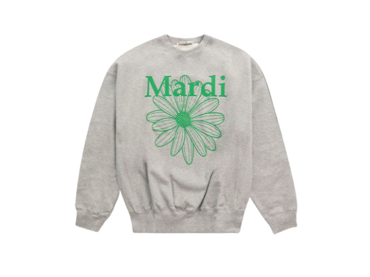 Mardi Mercredi Mardi Mercredi Sweatshirt Flowermardi Grey Green