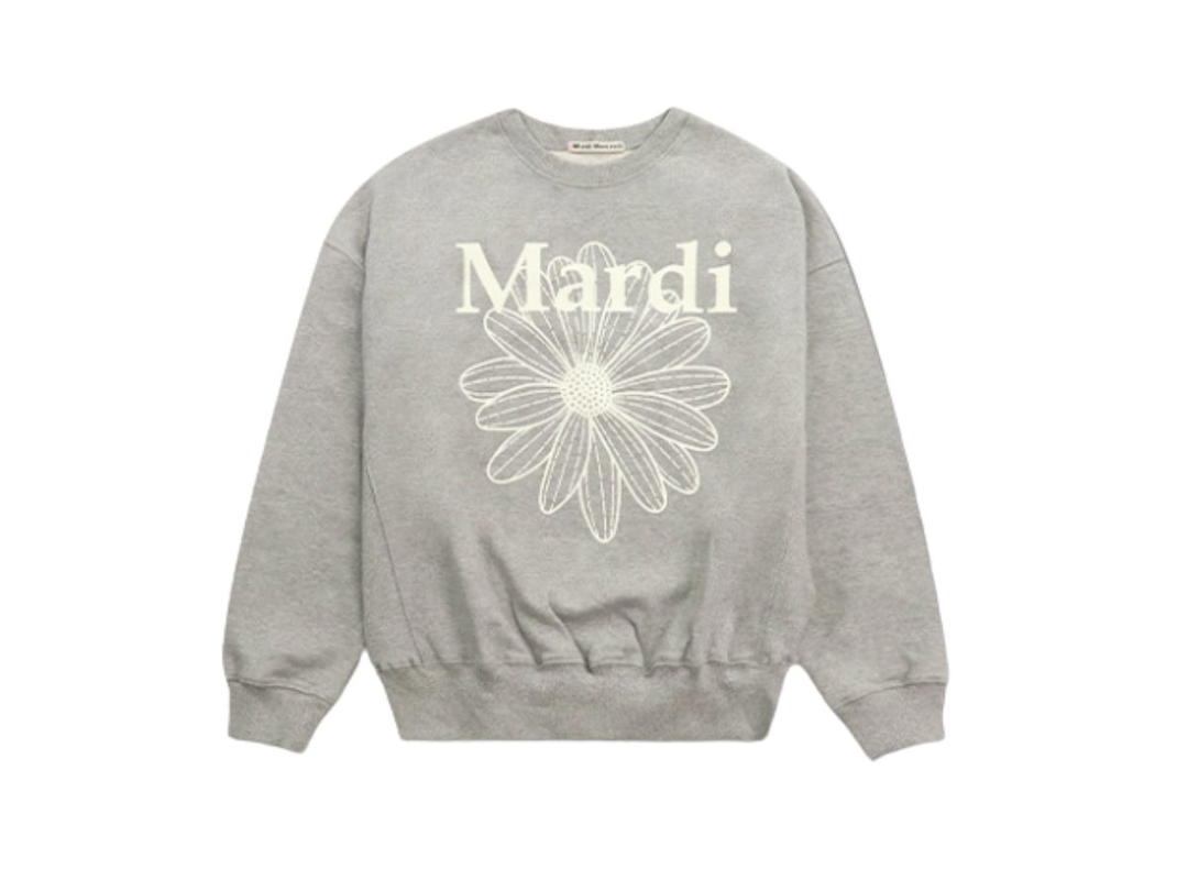 Mardi Mercredi Mardi Mercredi Sweatshirt Flowermardi Grey Ivory