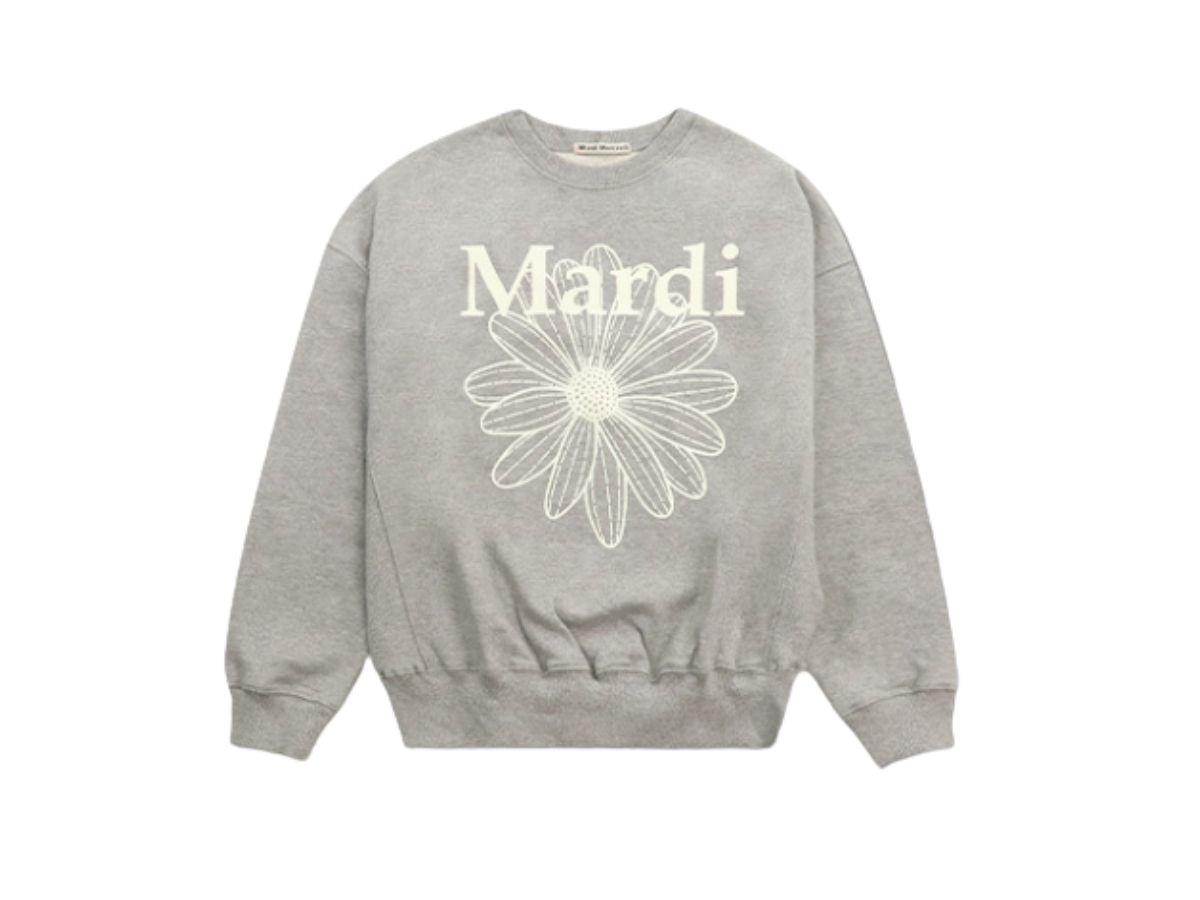 Mardi Mercredi Mardi Mercredi Sweatshirt Flowermardi Grey Ivory