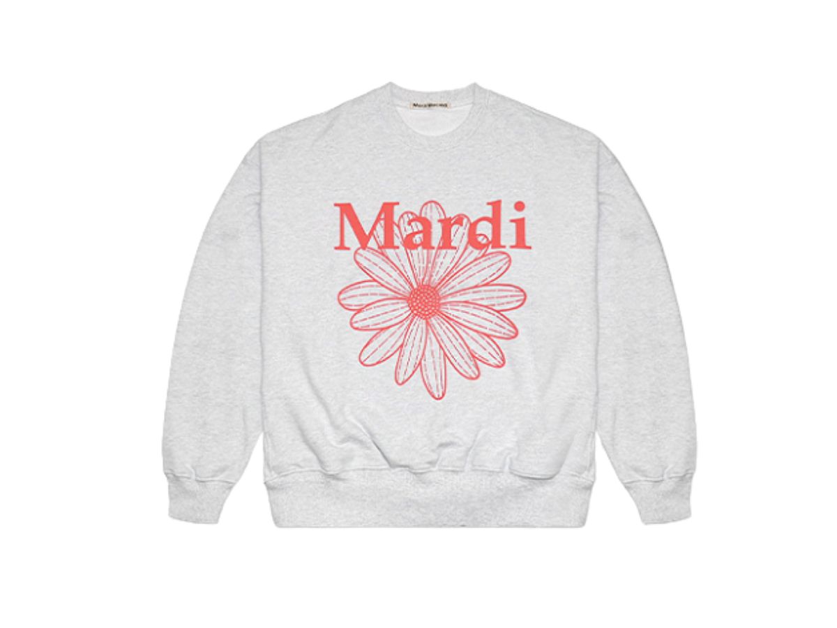 Mardi Mercredi Mardi Mercredi Sweatshirt Flowermardi Heather Coral