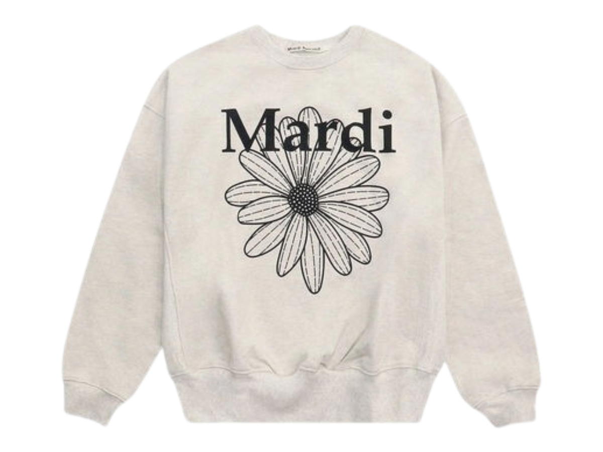 Mardi Mercredi Mardi Mercredi Sweatshirt Flowermardi Oatmeal Black