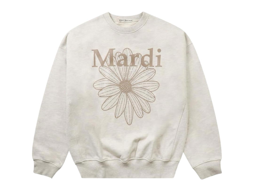 Mardi Mercredi Mardi Mercredi Sweatshirt Flowermardi Oatmeal Taupe