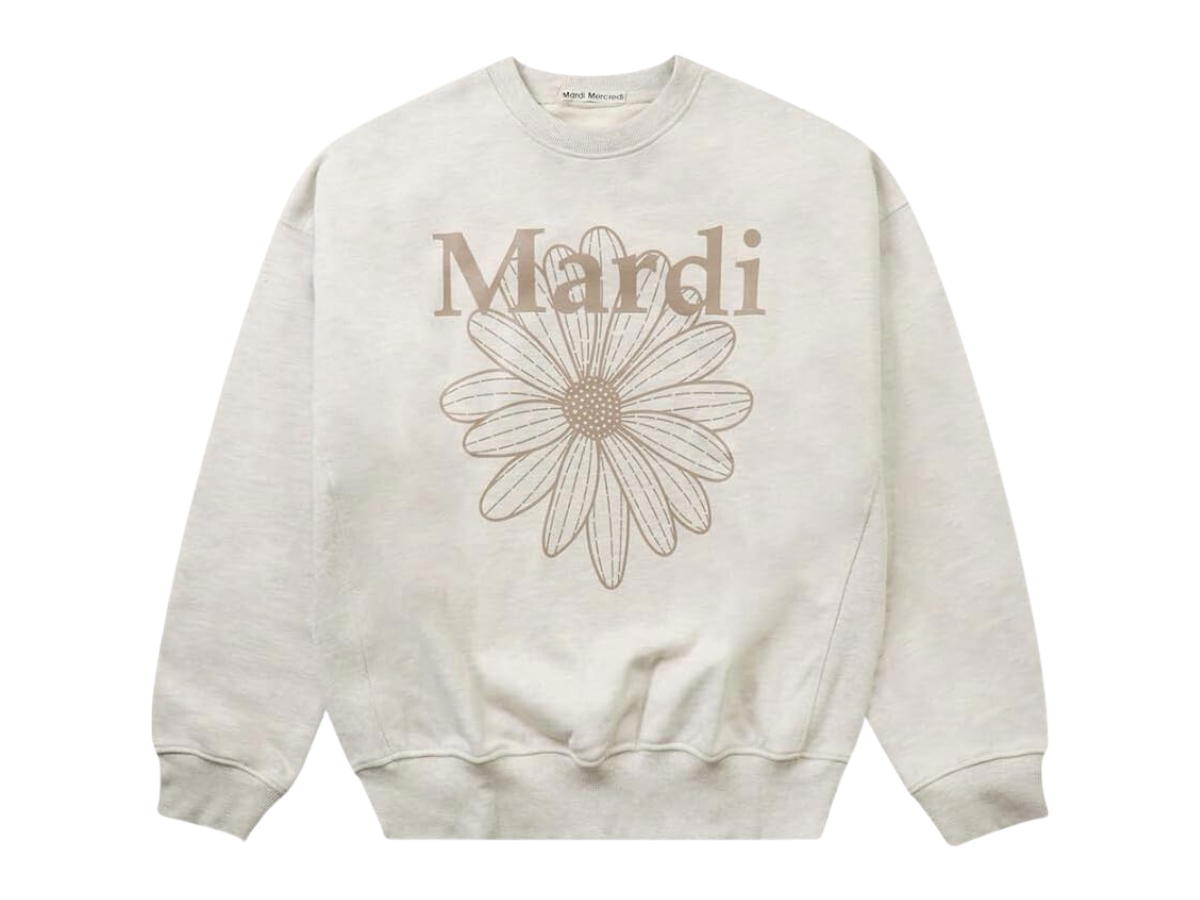 Mardi Mercredi Mardi Mercredi Sweatshirt Flowermardi Oatmeal Taupe