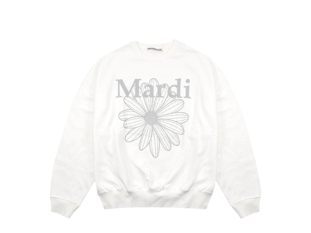 Mardi Mercredi Mardi Mercredi Sweatshirt Flowermardi White Lightgrey