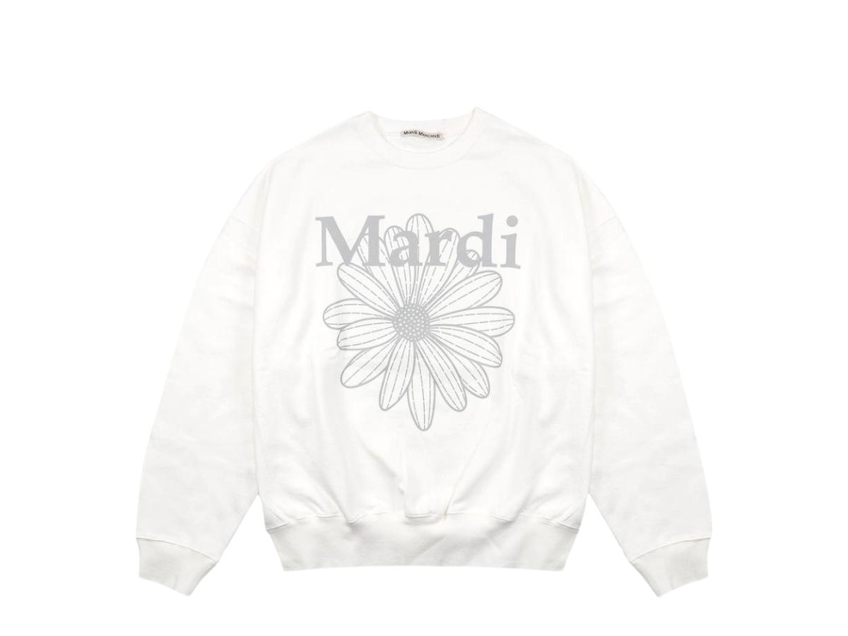 Mardi Mercredi Mardi Mercredi Sweatshirt Flowermardi White Lightgrey