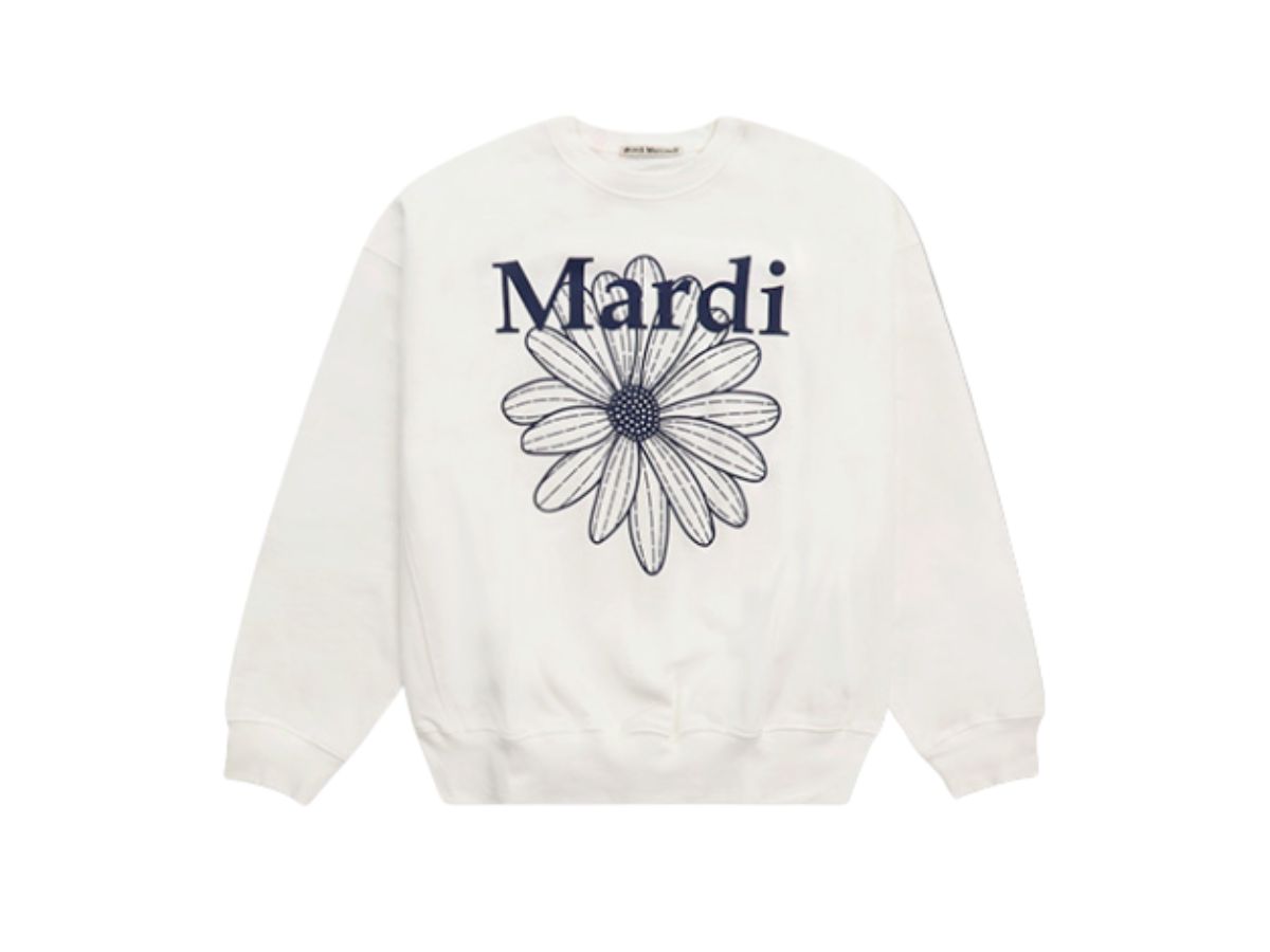 Mardi Mercredi Mardi Mercredi Sweatshirt Flowermardi White Navy