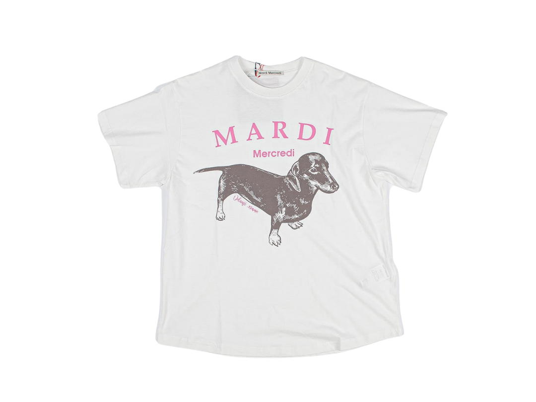 Mardi Mercredi Mardi Mercredi Tshirt Ddanji in Ivory Pink