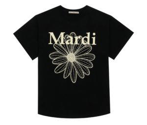 Buy Mardi Mercredi Tshirt Flowermardi Black Cream at Sasom – Authentic and Ready to Ship