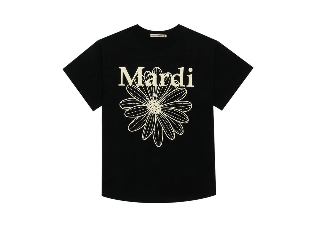 Mardi Mercredi Mardi Mercredi Tshirt Flowermardi Black Cream