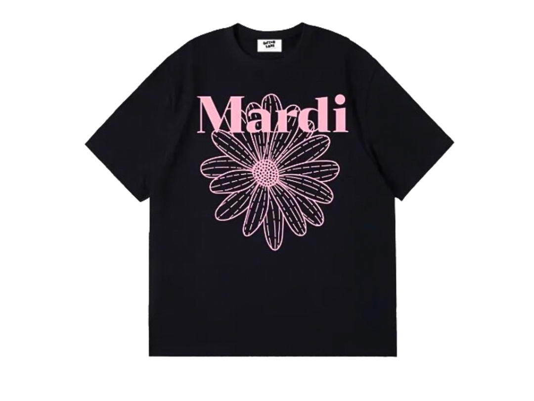 Mardi Mercredi Mardi Mercredi Tshirt Flowermardi Black Pink