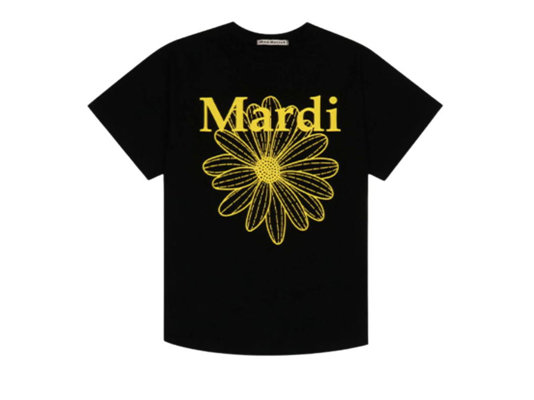 Mardi Mercredi Mardi Mercredi Tshirt Flowermardi Black Yellow