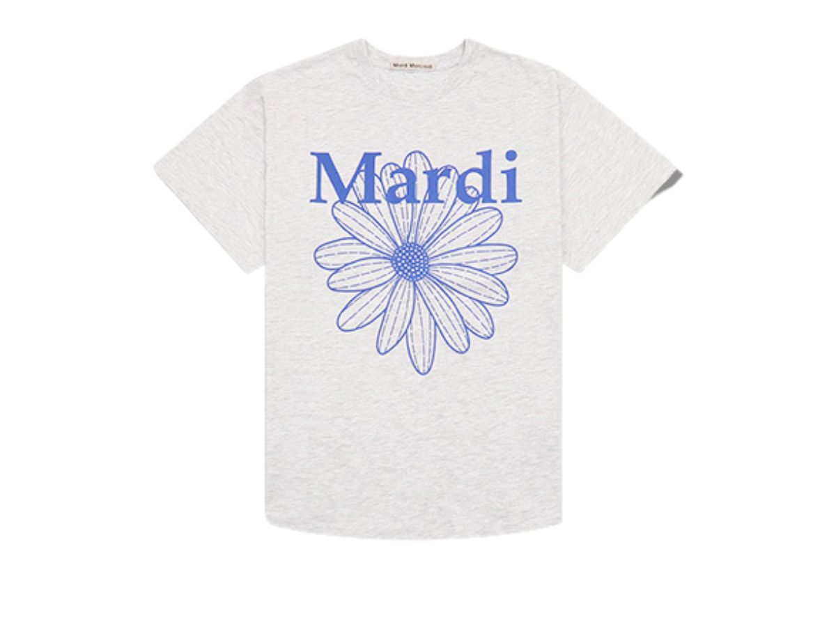 Mardi Mercredi Mardi Mercredi Tshirt Flowermardi Heather Blue