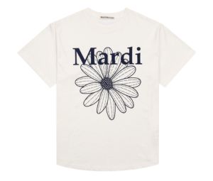 Buy Mardi Mercredi Tshirt Flowermardi Ivory Navy at Sasom – Authentic and Ready to Ship