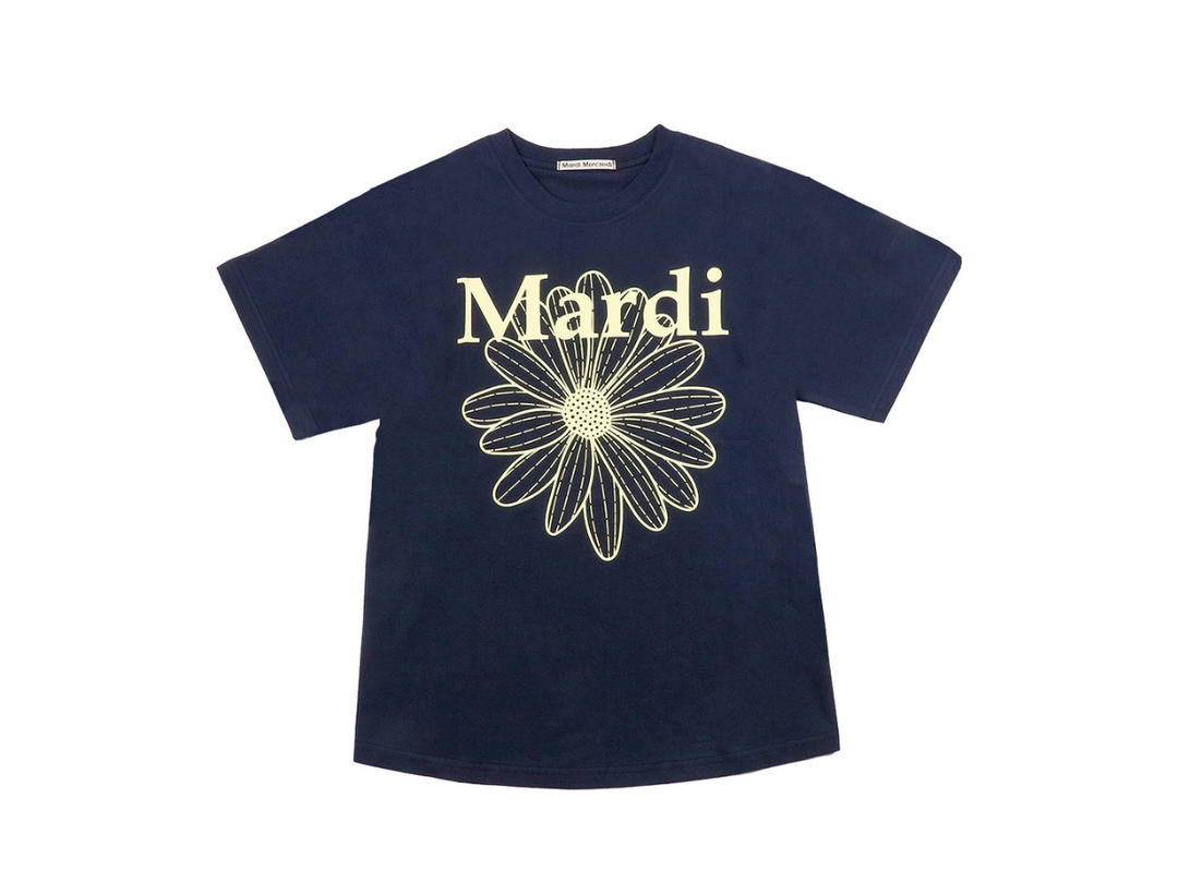 Mardi Mercredi Mardi Mercredi Tshirt Flowermardi Navy Lemon