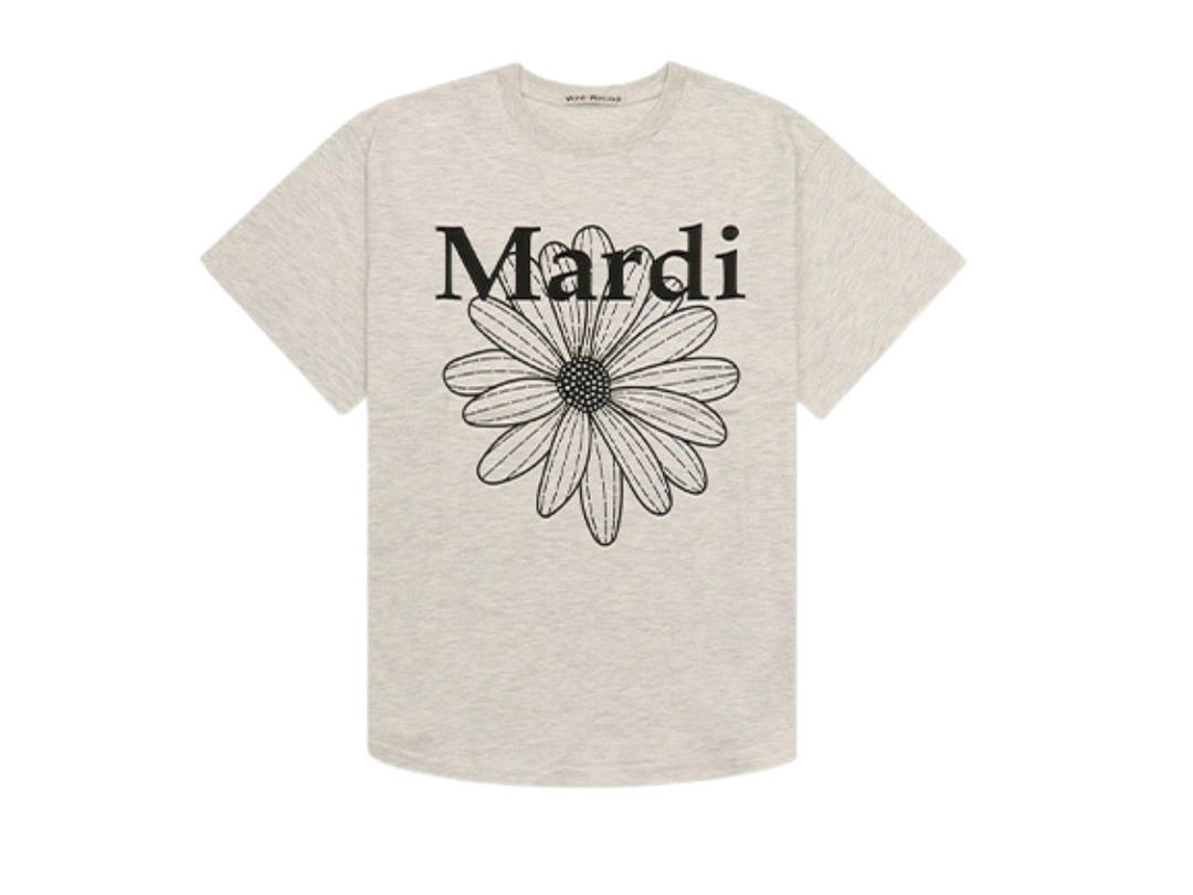 Mardi Mercredi Mardi Mercredi Tshirt Flowermardi Oatmeal Black