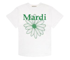 Buy Mardi Mercredi Tshirt Flowermardi White Green at Sasom – Authentic and Ready to Ship
