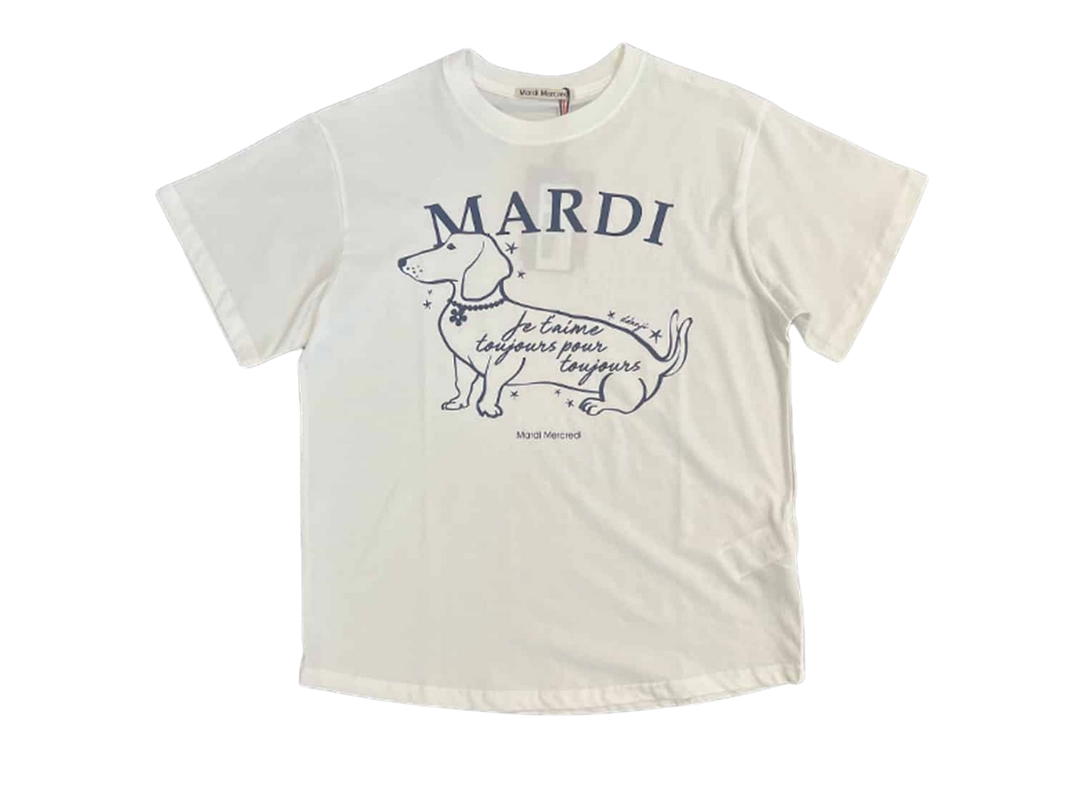 Mardi Mercredi Mardi Mercredi Tshirt Swing The Tail Ddanji Flower Choker Ivory Navy