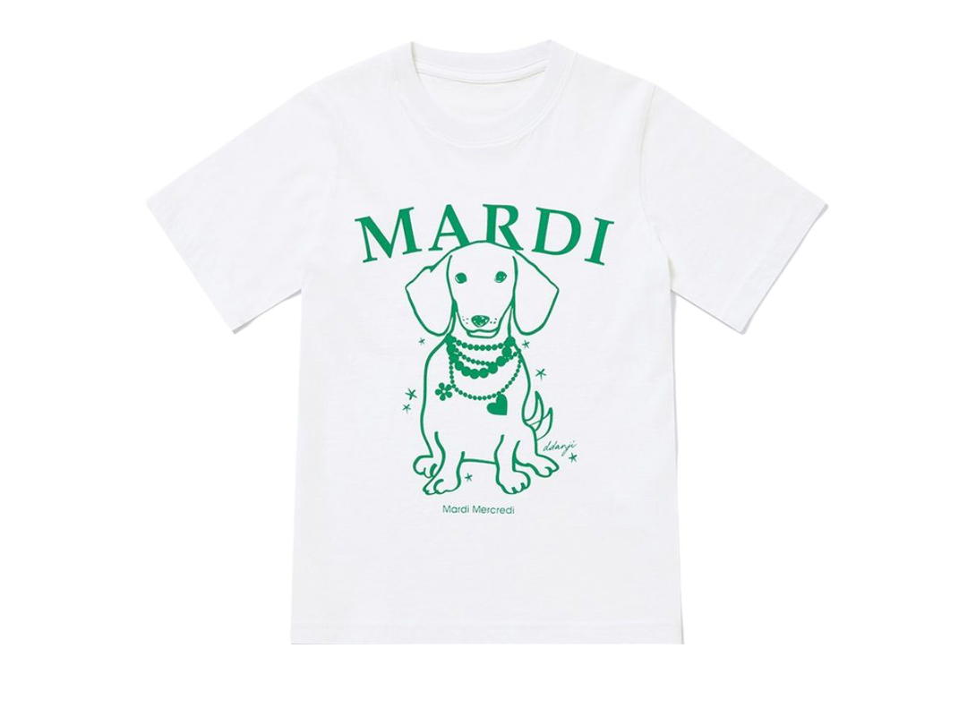 Mardi Mercredi Mardi Mercredi Tshirt Swing The Tail Ddanji Pearl Necklace White Green