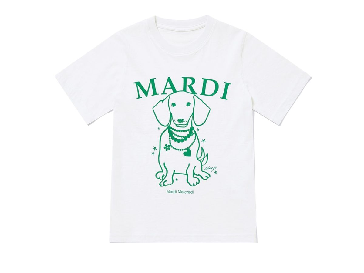 Mardi Mercredi Mardi Mercredi Tshirt Swing The Tail Ddanji Pearl Necklace White Green