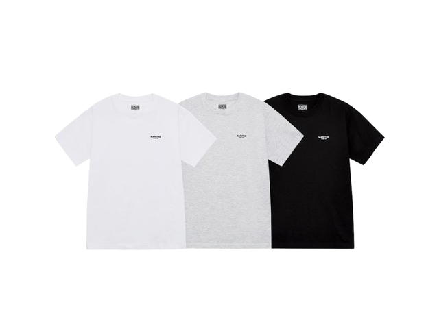Marithe Francois Girbaud Marithe Francois Girbaud 3Pack Small Regular Logo Tee Mix Black White Gray - view 1