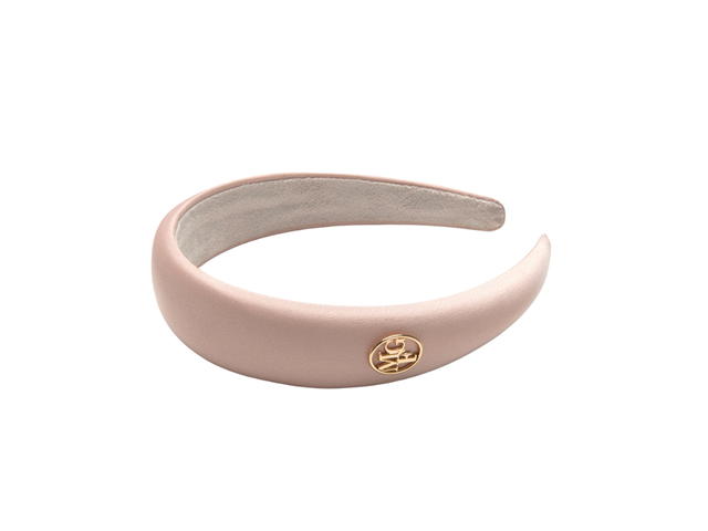 Marithe Francois Girbaud Marithe Francois Girbaud Circle Logo Satin Hair Band Pink - view 2