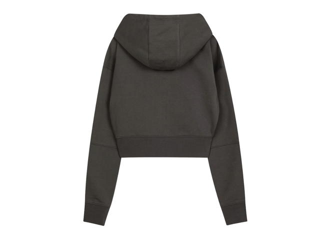 Marithe Francois Girbaud Marithe Francois Girbaud Classic Logo Crop Hoodie Zipup Charcoal (W) - view 2