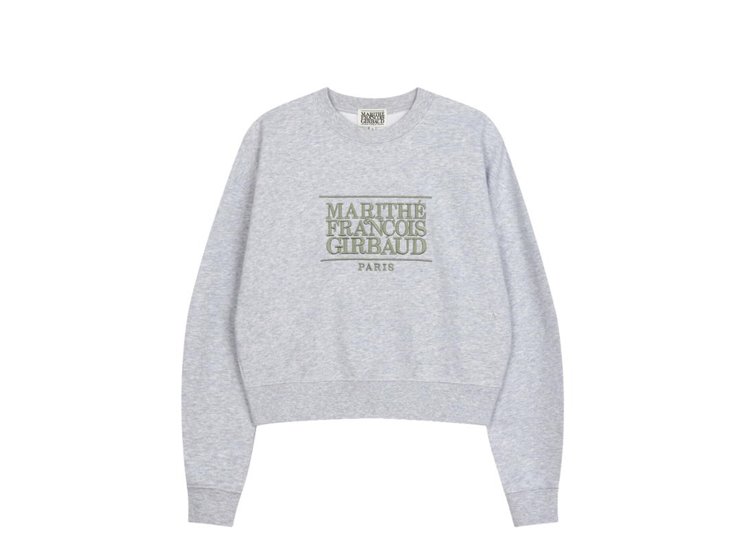 Marithe Francois Girbaud Marithe Francois Girbaud Classic Logo Crop Sweatshirt Heather Gray (W)