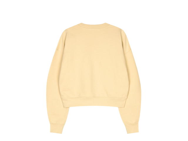 Marithe Francois Girbaud Marithe Francois Girbaud Classic Logo Crop Sweatshirt Light Yellow (W) - view 2
