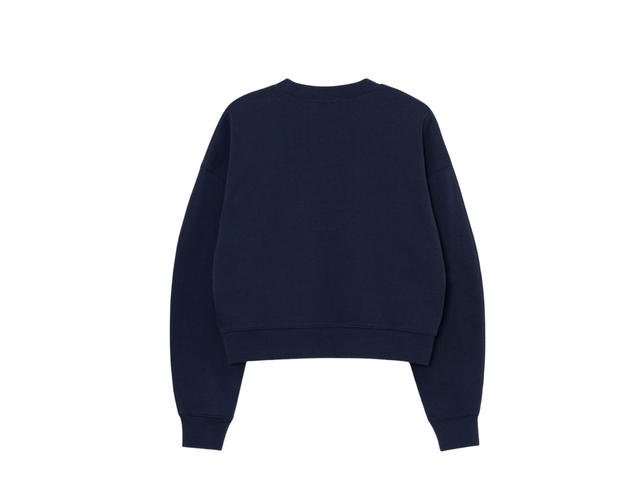 Marithe Francois Girbaud Marithe Francois Girbaud Classic Logo Crop Sweatshirt Navy (W) - view 2