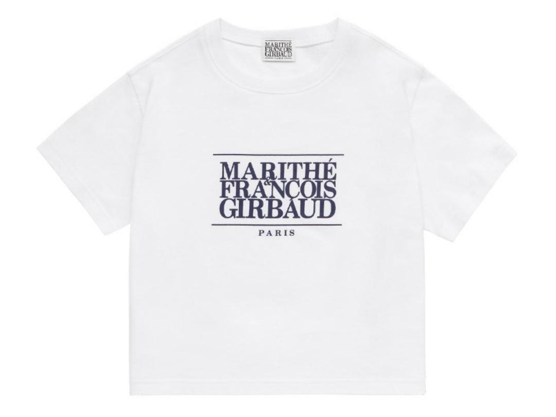 Marithe Francois Girbaud Marithe Francois Girbaud Classic Logo Crop T-Shirt White (W)