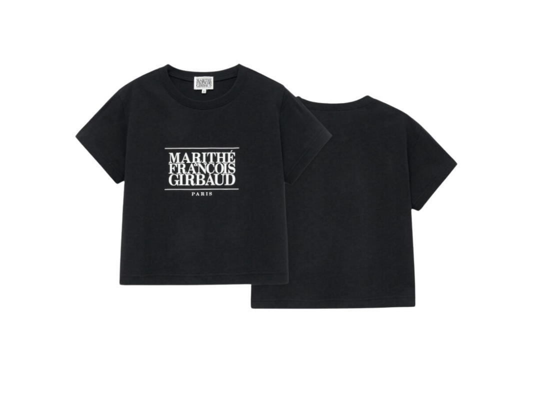 Marithe Francois Girbaud Marithe Francois Girbaud W Classic Logo Crop Tee Black (SS24)