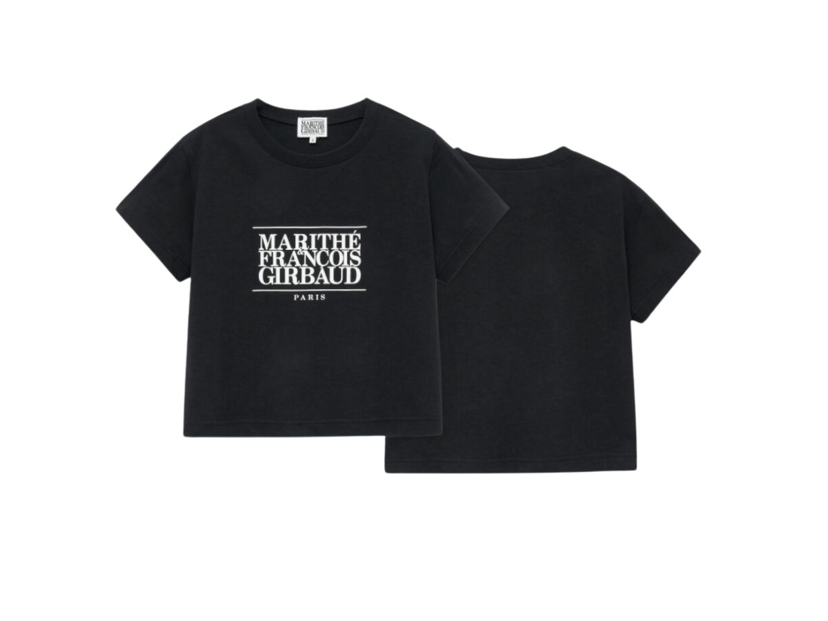 Marithe Francois Girbaud Marithe Francois Girbaud W Classic Logo Crop Tee Black (SS24)