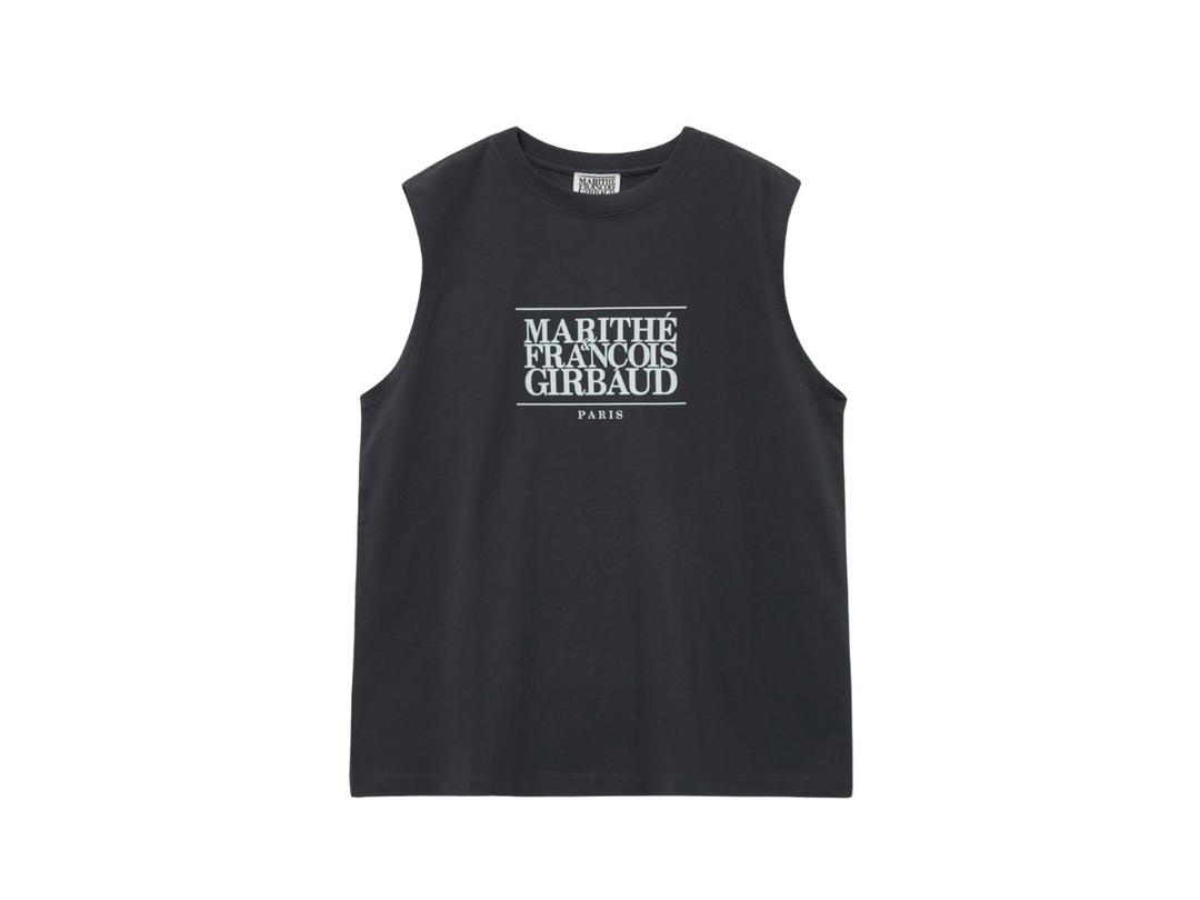Marithe Francois Girbaud Marithe Francois Girbaud Classic Logo Sleeveless Charcoal