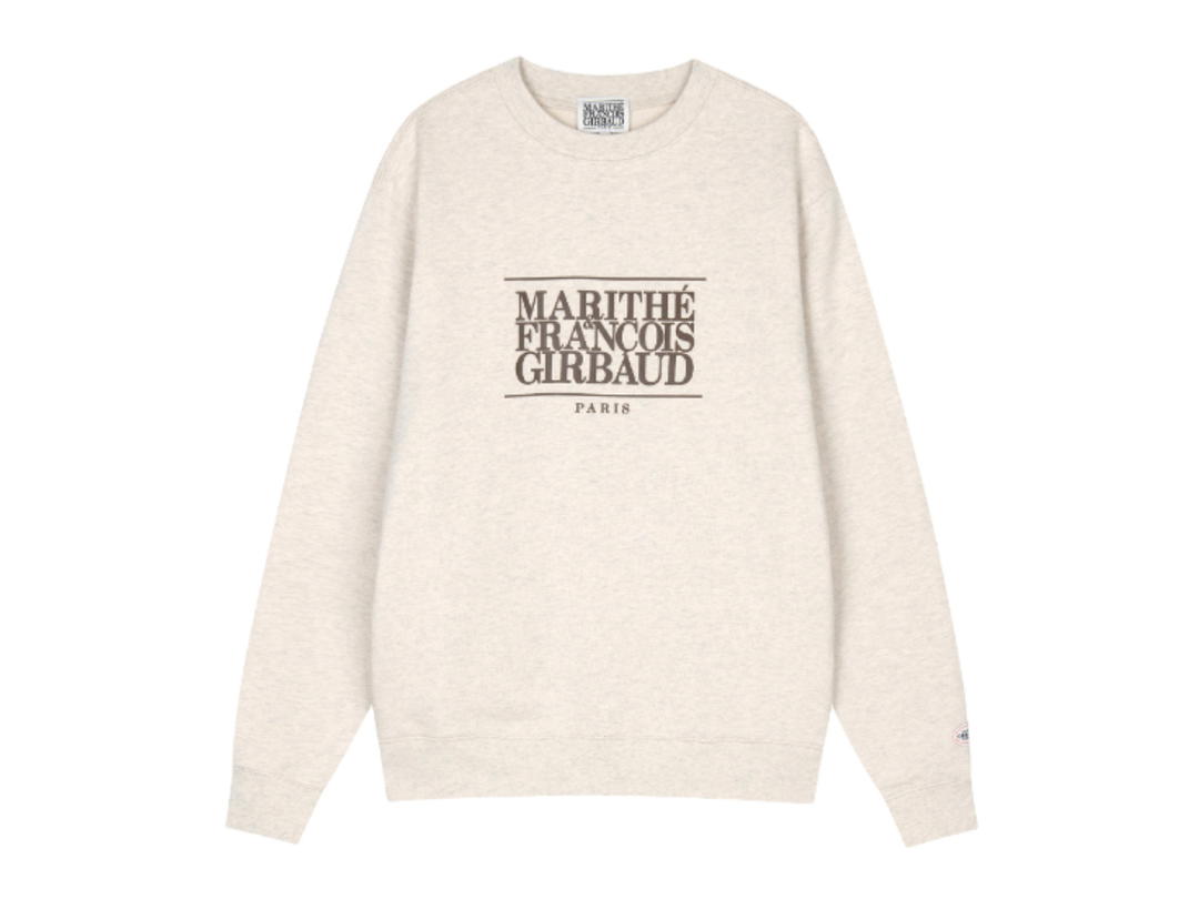 Marithe Francois Girbaud Marithe Francois Girbaud Classic Logo Sweatshirt Oatmeal