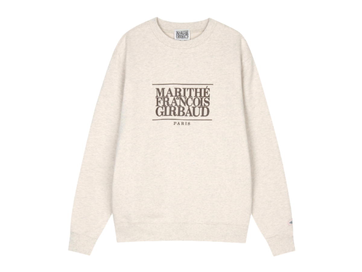 Marithe Francois Girbaud Marithe Francois Girbaud Classic Logo Sweatshirt Oatmeal