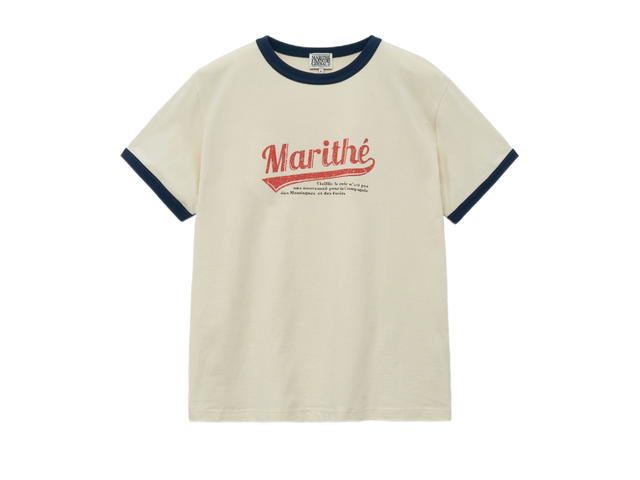 Marithe Francois Girbaud Marithe Francois Girbaud M Vintage Baseball Ringer Tee Ivory - view 1