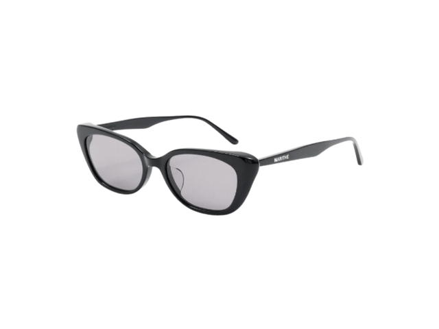 Marithe Francois Girbaud Marithe Francois Girbaud Regular Logo Trapezoid Frame Sunglasses Black - view 3